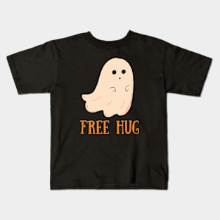 Free Hugs Spooky Season Cute Ghost Kids T-Shirt